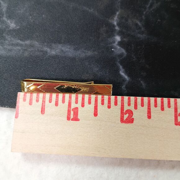 3pc AVON Tie Bars Gold Tone Clips Vintage Men’s Accessories Classic Style - Picture 6 of 14